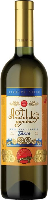 Алазанская долина белое п/сладкое (Грузвинпром) 0,75л. Вино Грузия