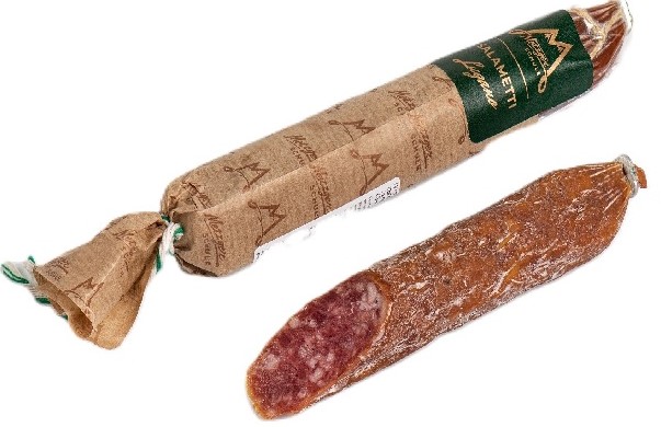 Колбаса cыровяленая "Саламетти Лугано" т.м. Мясное Ателье 95г