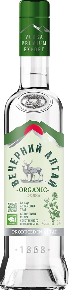 Вечерний Алтай Органик 0,5л Водка Россия 