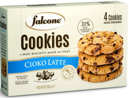 Печенье сахарное Кантуччи с молочным шоколадом т.з."falcone" 200г
