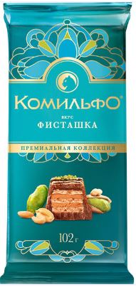 Комильфо молоч. и бел. шок. со вкусом фисташки 102гх13