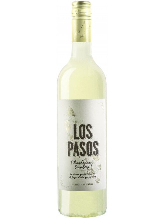 Лос Пасос Шардоне белое сухое 0,75л. Вино Аргентина