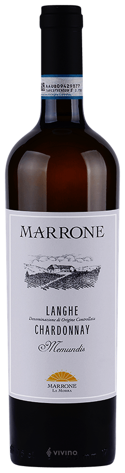 Ланге Шардоне Мемундис 0,75л сухое белое (Марроне). Вино Италия