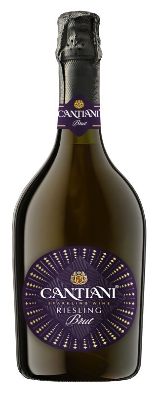 Кантиани Рислинг Рейнский белое брют 0,75л. Игристое вино Россия
