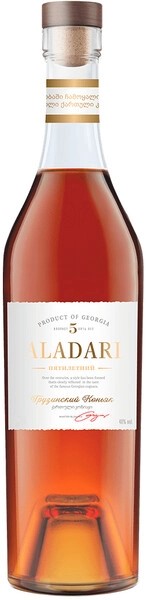 Грузинский "Пятилетний" т.м.Аладари 0,5л. Коньяк
