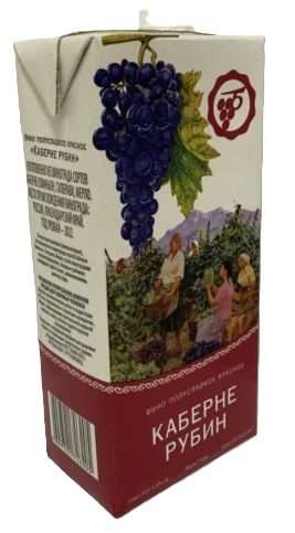 Каберне рубин красное п/сладкое 1л. Вино Бахус/Россия