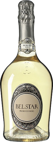 Бельстар Просекко ДОК Брют белое 0,75л.Игристое Вино Италия
