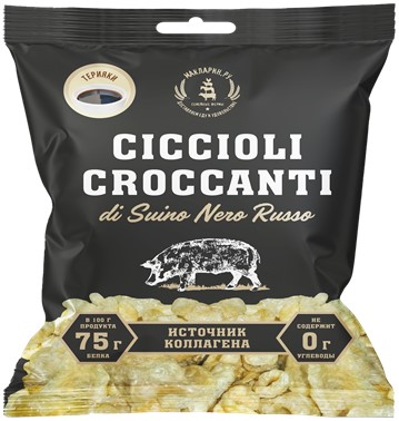Чипсы из свиной шкурки Чиччиоли Кроканти со вкусом терияки 30 г
