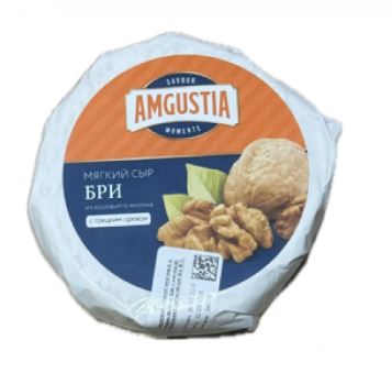 Сыр Бри мягкий с белой плесенью и грецким орехомт.м. Amgustia150 г