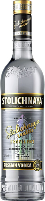 Столичная Экселент 40% 0,5л. Водка Россия