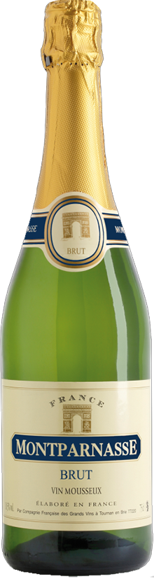 Монпарнас белое брют 0,75л. Вино Игристое Франция