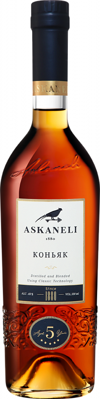 Асканели пятилетний 0,5л. Коньяк Грузия