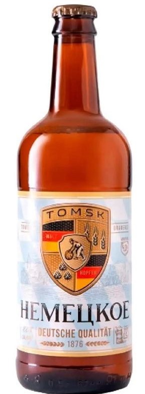 Пиво Немецкое (Томск) светлое 0,5л ст/б. Россия
