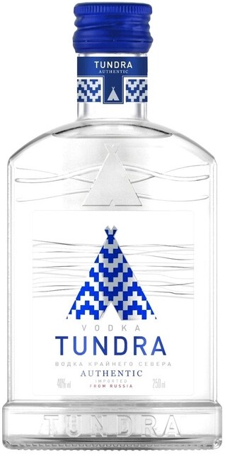 Тундра AUTHENTIC. Водка крайнего севера 40% 0,25л Водка Россия