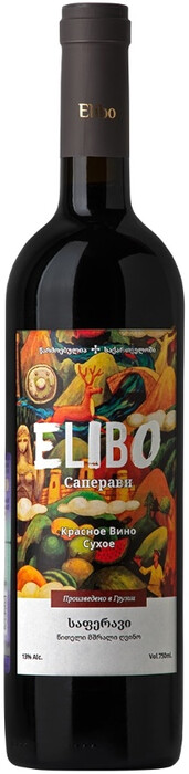 Элибо Саперави красное сухое 0,75л. Вино Грузия