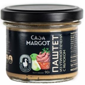 Паштет из утиной печени с яблоком т.м. CASA MARGOT 90г