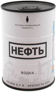 Нефть 0,7л. (Белый Дизайн 6)  Водка. Австрия