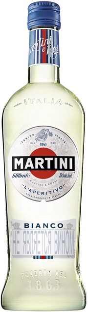 Мартини Бьянко 0,5л. Ароматизированный виноградосодержащий напиток (Италия)