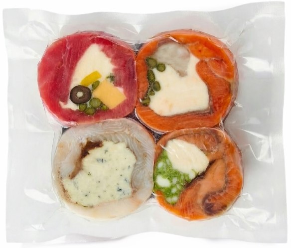 Микс рулетов для запекания ( форель, нерка, палтус, тунец) 400гр.