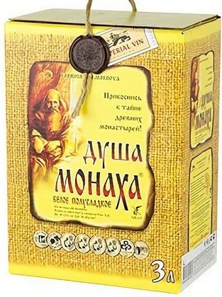 Душа Монаха 3,0л  п/сладкое белое  Вино. Россия