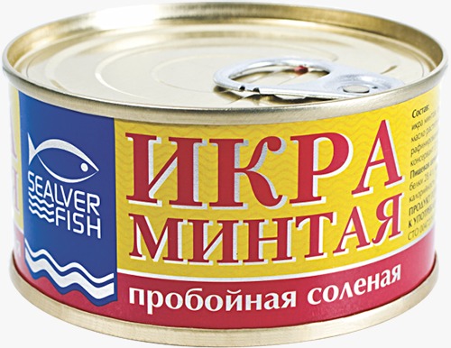Икра минтая пробойная соленая 130 гр ж/б
