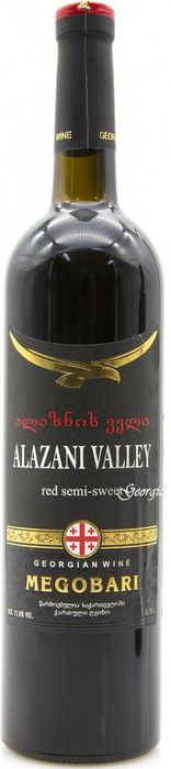 Алазанская долина красное п/сладкое (Мегобари) 0,75л Вино Грузия