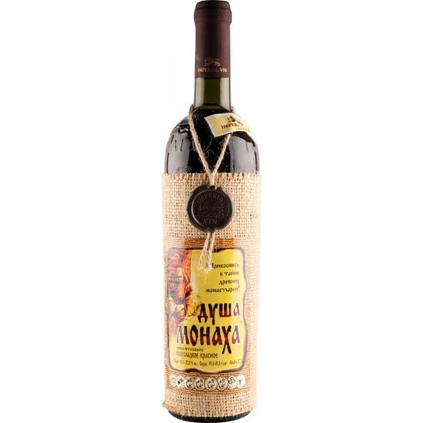 Душа Монаха 0,7л  красное п/сладкое Вино. Россия