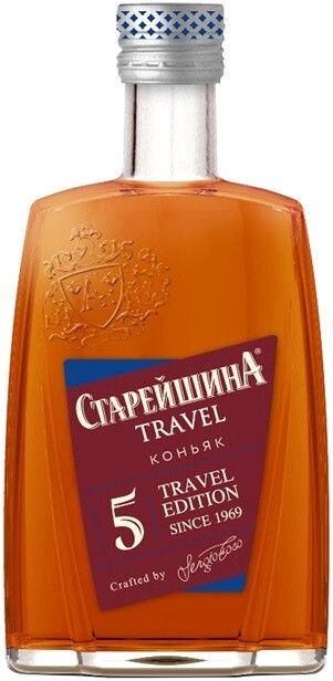 Старейшина 5лет TRAVEL 100мл. Коньяк Россия