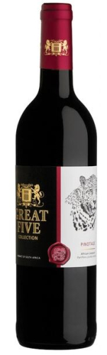 Грэйт Файв Пинотаж красное п/сухое вино 0,75л. Вино ЮАР