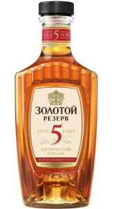 Золотой Резерв пятилетний 0,5л. Коньяк Россия