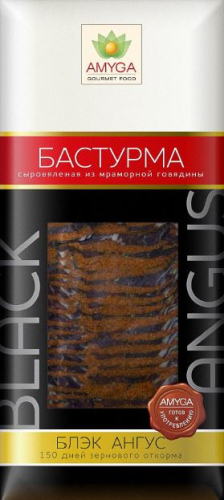 Мясное изделие Бастурма с/в из мраморной говядины нарезка т.м. АМИГА 100 г