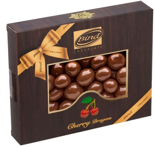 Шоколадное драже Вишня в шоколаде 100 г (темный шоколад) 