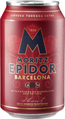 Пиво Мориц Эпидор фильтр. пастер. светлое 7,2% 0,33л ж/б. Испания