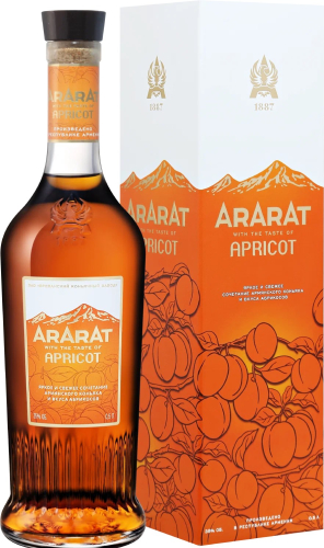 Арарат со вкусом абрикоса 0,5 п/уп. Спиртной напиток на основе коньяка Армения