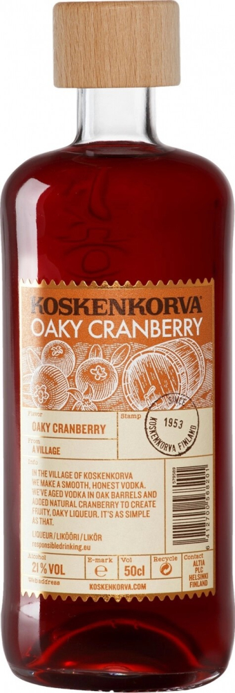 Коскенкорва клюквенная 0,5л. Настойка сладкая Финляндия