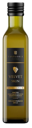 Масло виноградных косточек нераф. первого холод.отжима "VELVET SKIN"0,25 л стекло Россия