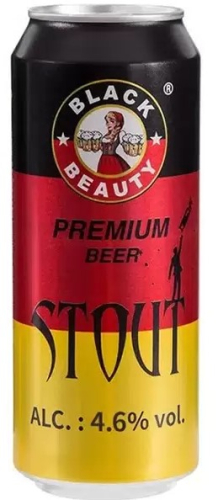 Пиво STOUT тм Black Beauty темное пастери. нефильтр. неосвет. 4,6% 0,5л ж/б. Китай