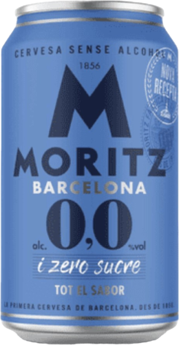 Пивной напиток безалкогольный Мориц "0,0%" фильтр. пастер. светлое 0,33л ж/б. Испания