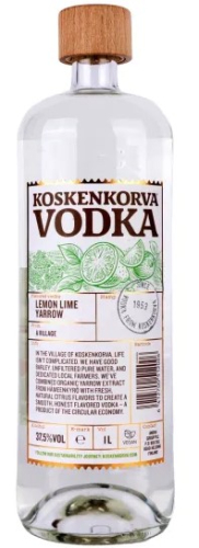 Коскенкорва со вкусом лимона, лайма и тысячелистника 1,0л. Спиртной напиток Финляндия