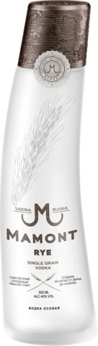 Мамонт Ржаная 0,5л. Водка особая Россия