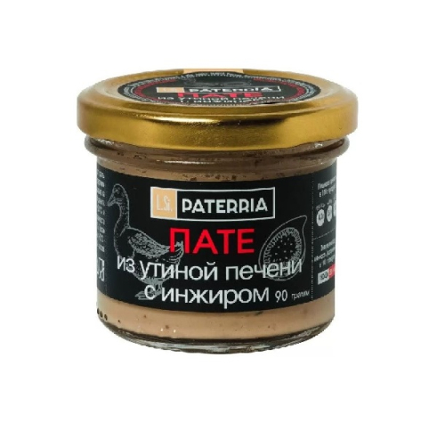 Пате из утиной печени с инжиром томленным в белом вине 90г
