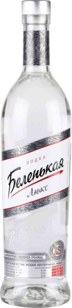 Беленькая Люкс 0,5л 40% Водка Россия