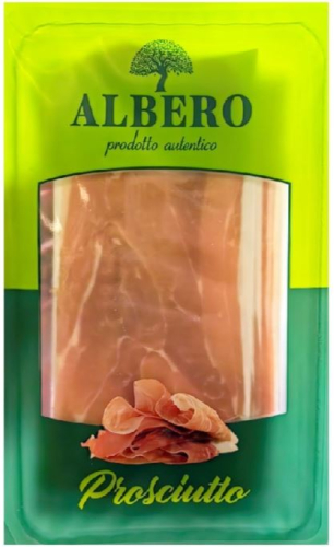 Окорок сыровяленый Прошутто Крудо т.м. "Albero" нарезка 70 г.