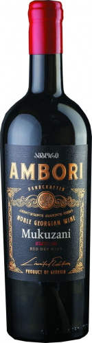 Мукузани красное сухое (Амбори) 0,75л. Вино Грузия