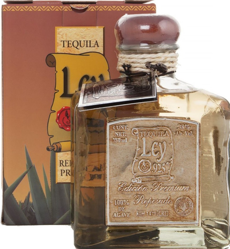 Текила Лей.925 Репосадо Премиум 38% 0,75л п/уп. Текила Мексика