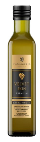 Масло виноградных косточек нераф. первого холод.отжима "VELVET SKIN PREMIUM"0,25 л стекло Россия