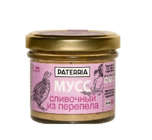 Паштет Мусс сливочный из перепела 90 г ст/б