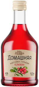 Питейный Дом Домашняя Клюква 0,25л. Настойка горькая Россия