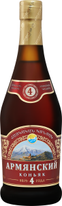 Армянский четырехлетний 0,5л (мат.бут). Коньяк Армения