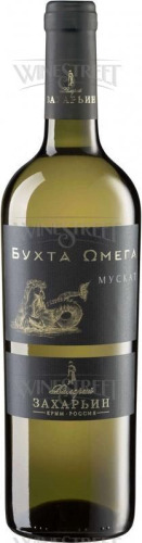 Мускат серии "Бухта Омега" белое п/сладкое 1,5л. Вино Россия Крым